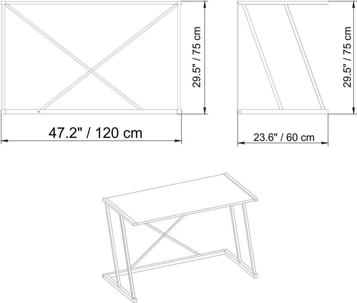 Γραφείο Avlemonas Λευκό 120x75x75 εκ. Μελαμίνης