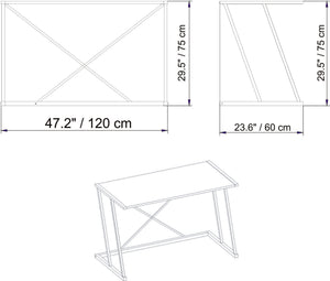 Γραφείο Avlemonas Λευκό 120x75x75 εκ. Μελαμίνης