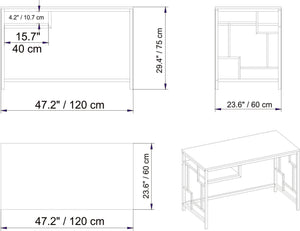 Γραφείο Aperathos Χρυσό 120x60x75 εκ. Μελαμίνης
