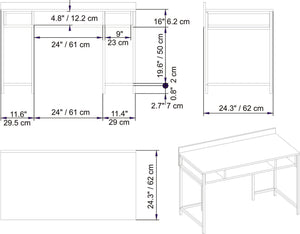 Γραφείο Lagoudera Λευκό 119.5x62x65.2 εκ. Μελαμίνης