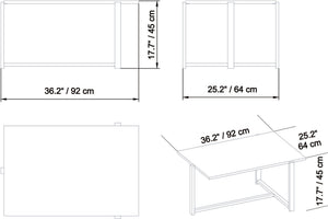 Τραπεζάκι Σαλονιού Polystypos Χρυσό 92x64x45 εκ. Μελαμίνης