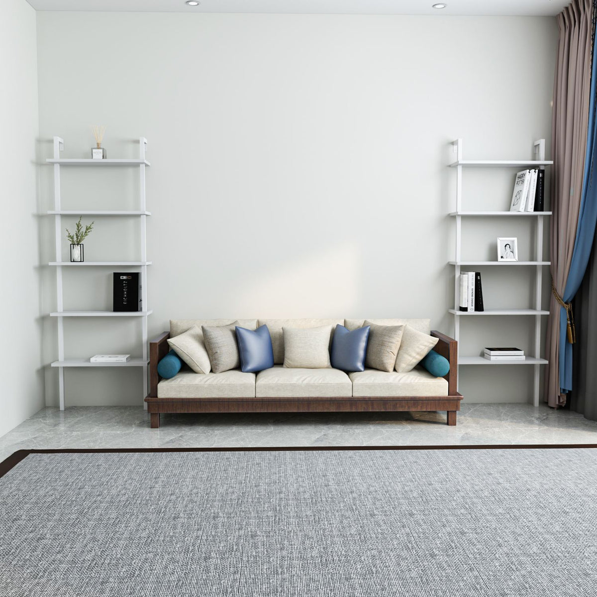 Βιβλιοθήκη Argos Λευκό 60x22x174 εκ. Μελαμίνης