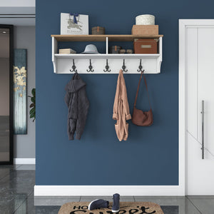 Έπιπλο Εισόδου Perdika Λευκό - Καρυδί 120x22.2x37.2 εκ. Μελαμίνης