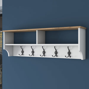 Έπιπλο Εισόδου Perdika Λευκό - Καρυδί 120x22.2x37.2 εκ. Μελαμίνης
