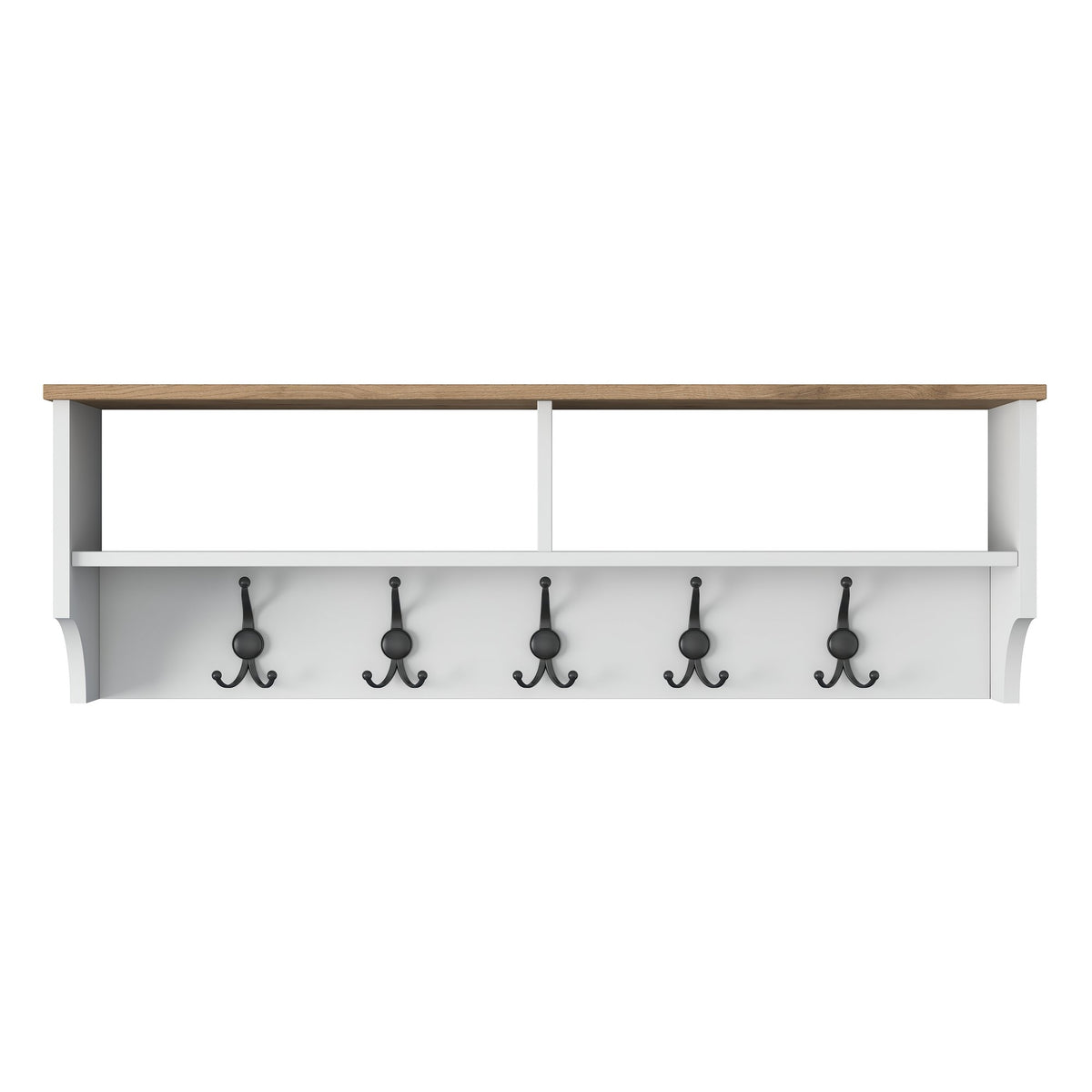 Έπιπλο Εισόδου Perdika Λευκό - Καρυδί 120x22.2x37.2 εκ. Μελαμίνης