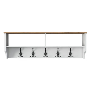 Έπιπλο Εισόδου Perdika Λευκό - Καρυδί 120x22.2x37.2 εκ. Μελαμίνης