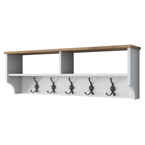 Έπιπλο Εισόδου Perdika Λευκό - Καρυδί 120x22.2x37.2 εκ. Μελαμίνης