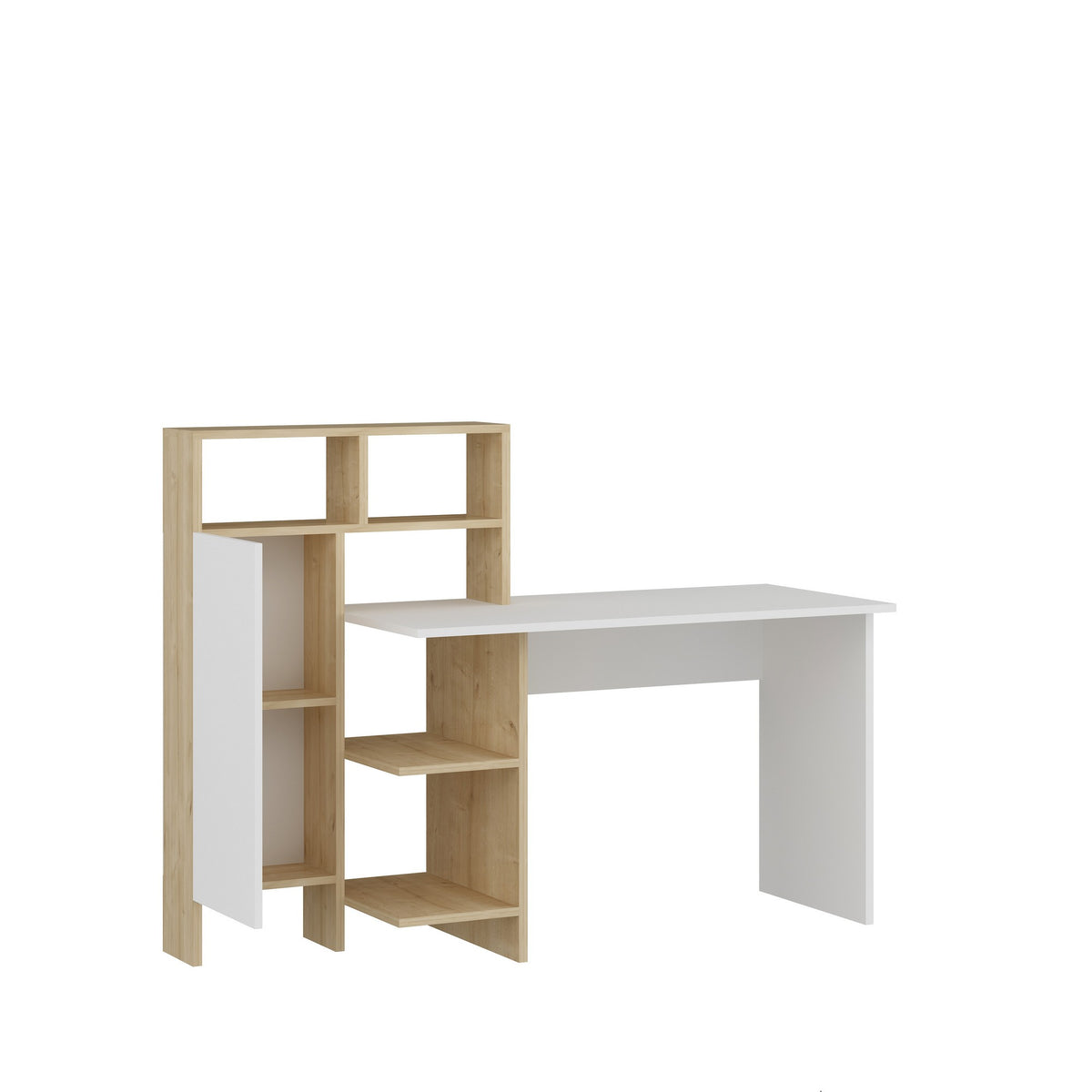 Γραφείο Kokkini Λευκό - Δρυς 70.5x60x73.8 εκ. Μελαμίνης
