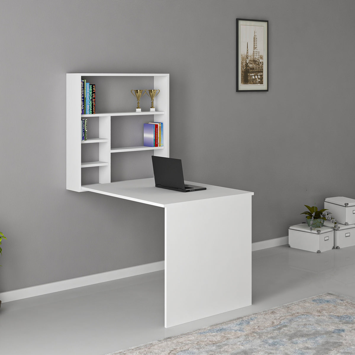 Γραφείο Mesta Λευκό 59x90x74 εκ. Μελαμίνης