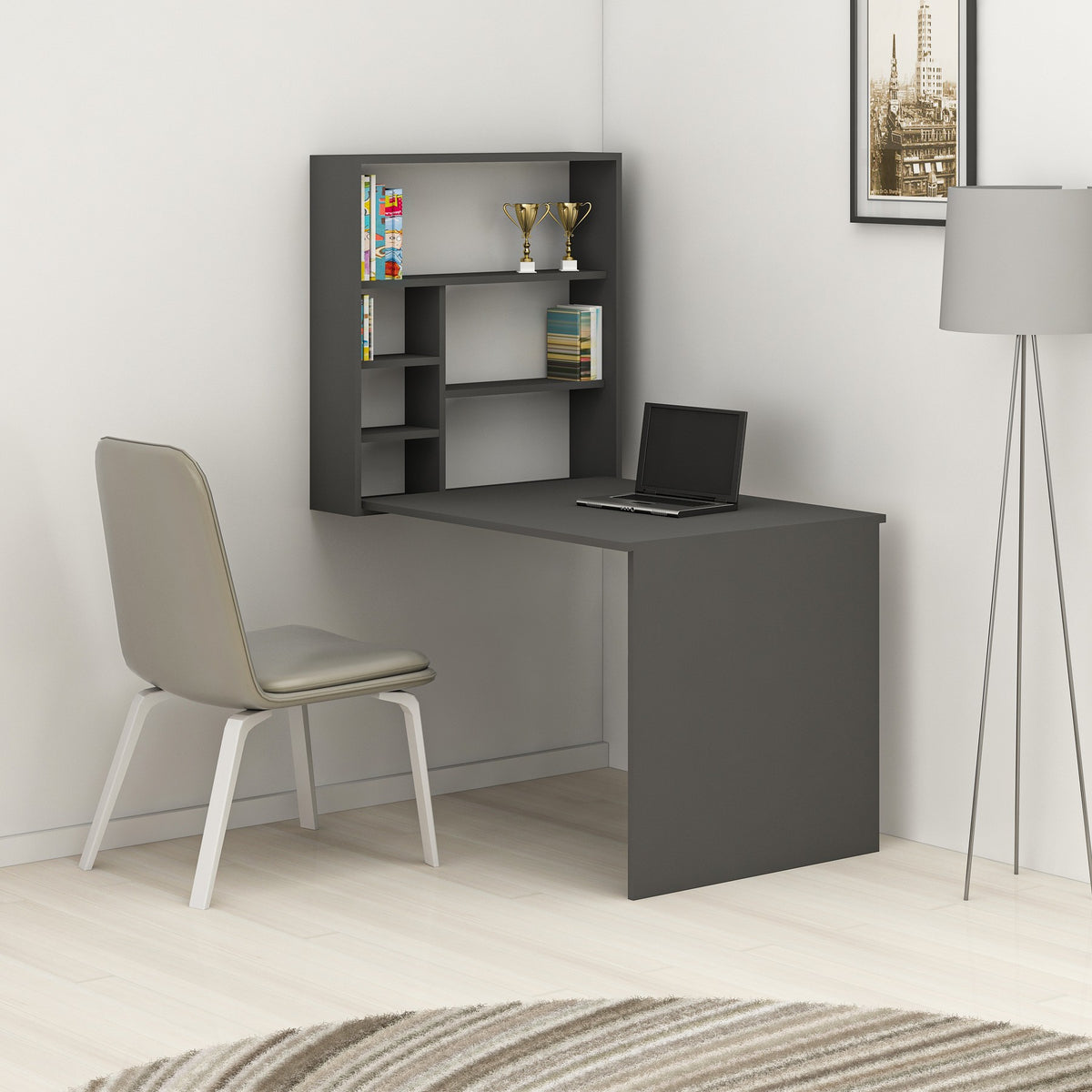 Γραφείο Mesta Ανθρακί 59x90x74 εκ. Μελαμίνης