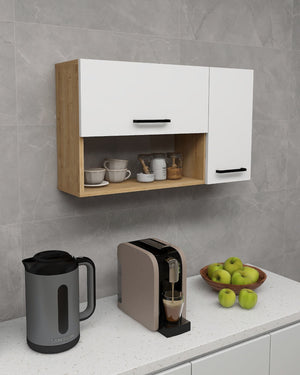 Στήλη Αποθήκευσης Arillas Δρυς Sapphire - Λευκό 90x23.8x52 εκ. Μελαμίνης