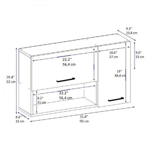 Στήλη Αποθήκευσης Arillas Δρυς Sapphire - Λευκό 90x23.8x52 εκ. Μελαμίνης