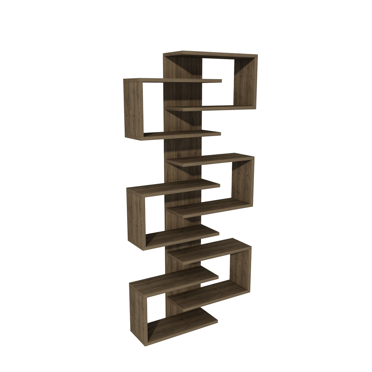 Βιβλιοθήκη Keros Καρυδί 75x21.3x161.3 εκ. Μελαμίνης