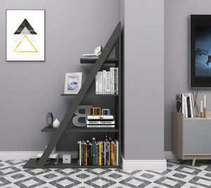 Βιβλιοθήκη Rina Ανθρακί 100x29.5x150 εκ. Μελαμίνης