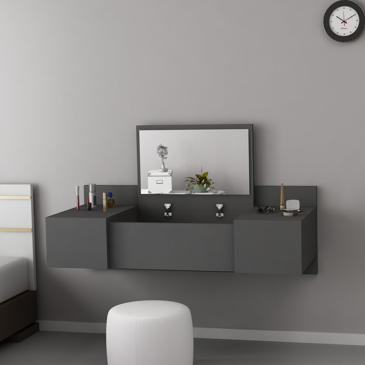 Τουαλέτα Kiveri Ανθρακί 100x39.1x33 εκ. Μελαμίνης