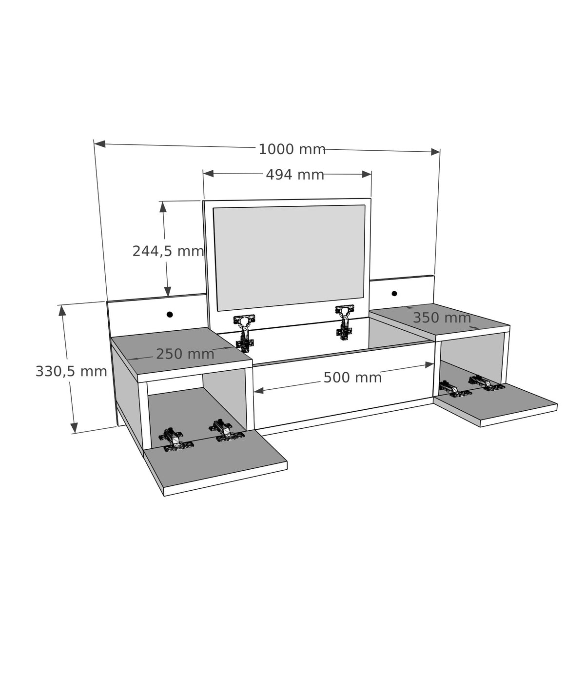 Τουαλέτα Kiveri Lydia 100x39.1x33 εκ. Μελαμίνης