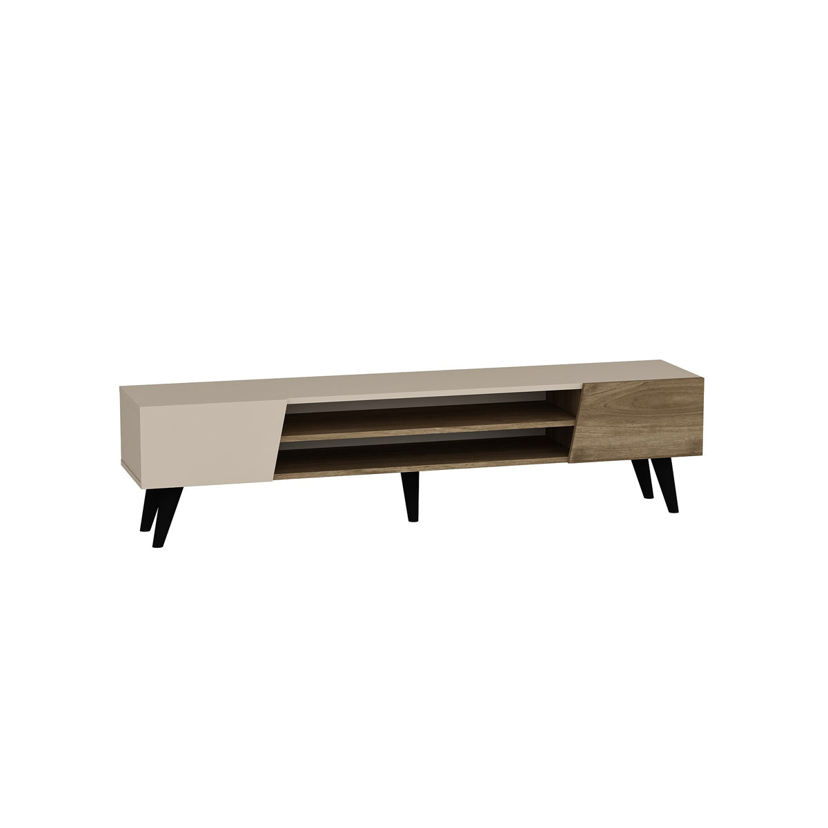 Έπιπλο Τηλεόρασης Kalopanagiotis Καρυδί - Μπεζ 180x37x45 εκ. Μελαμίνης