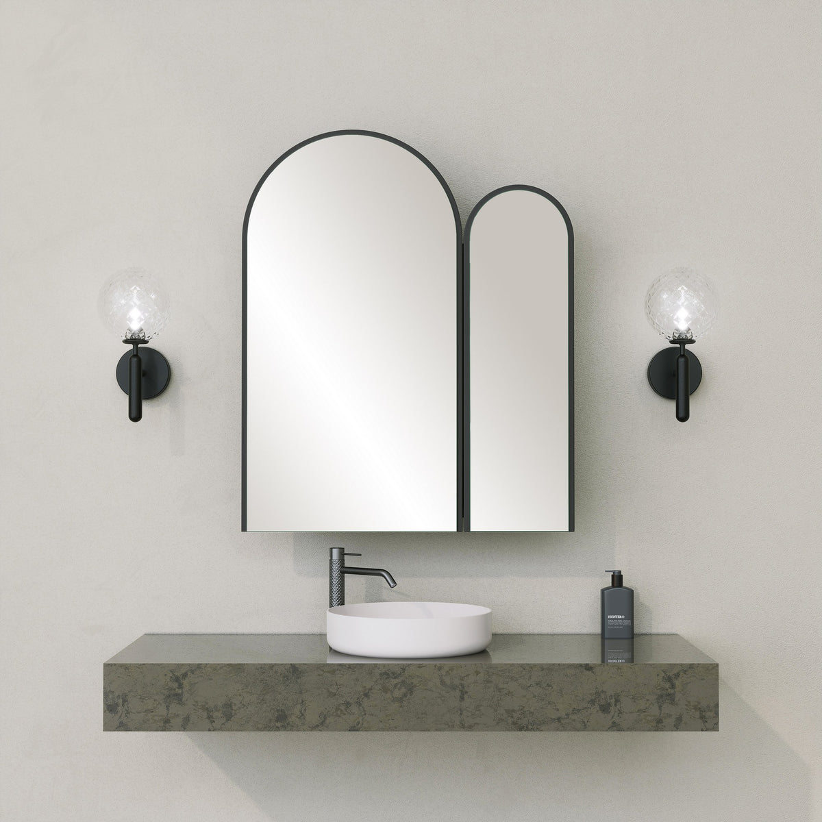 Ντουλάπι Μπάνιου Fikardou Μαύρο 12x50x45 εκ. MDF
