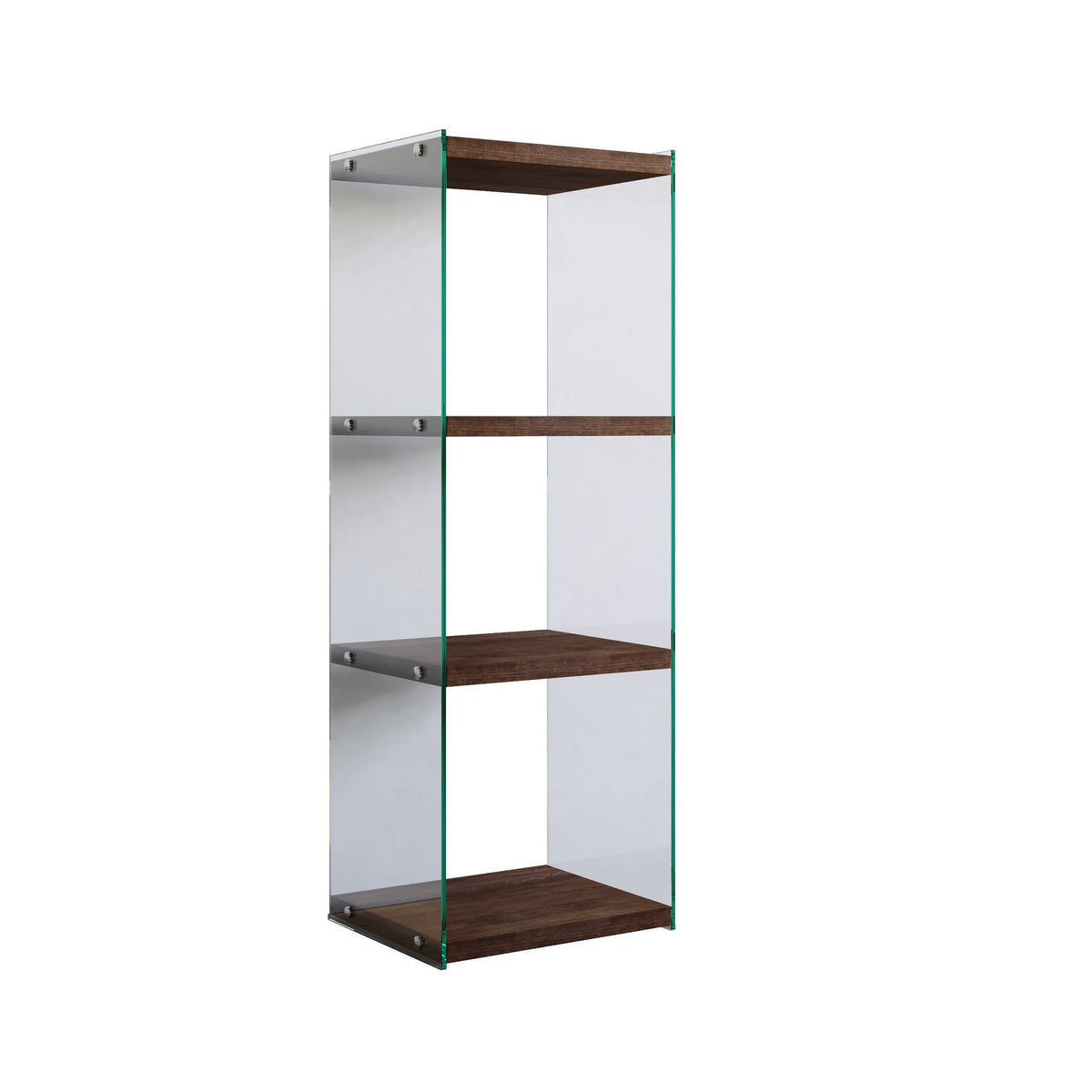 Βιβλιοθήκη Vlasia Καρυδί 40x35x120 εκ. Μασίφ Ξύλου