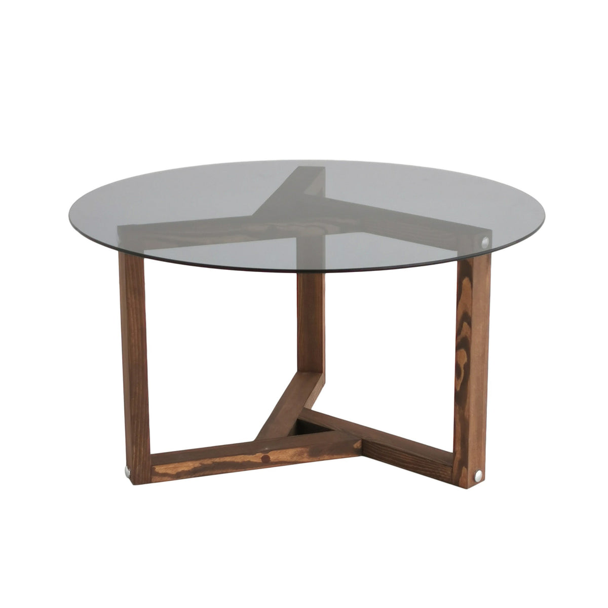 Τραπεζάκι Σαλονιού Trianta Γυάλινο Φιμέ 75x75x40 εκ. - Pakobazaar