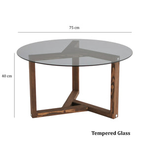 Τραπεζάκι Σαλονιού Trianta Γυάλινο Φιμέ 75x75x40 εκ. - Pakobazaar