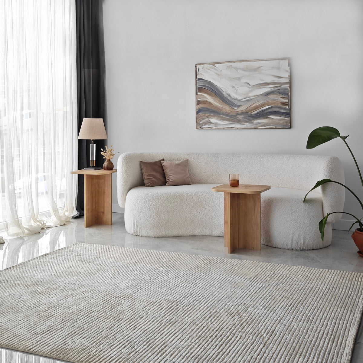 Βοηθητικά Τραπεζάκια Σετ 2τμχ Sklithro Δρυς Sapphire 40x40x55 εκ. Μελαμίνης - Pakobazaar