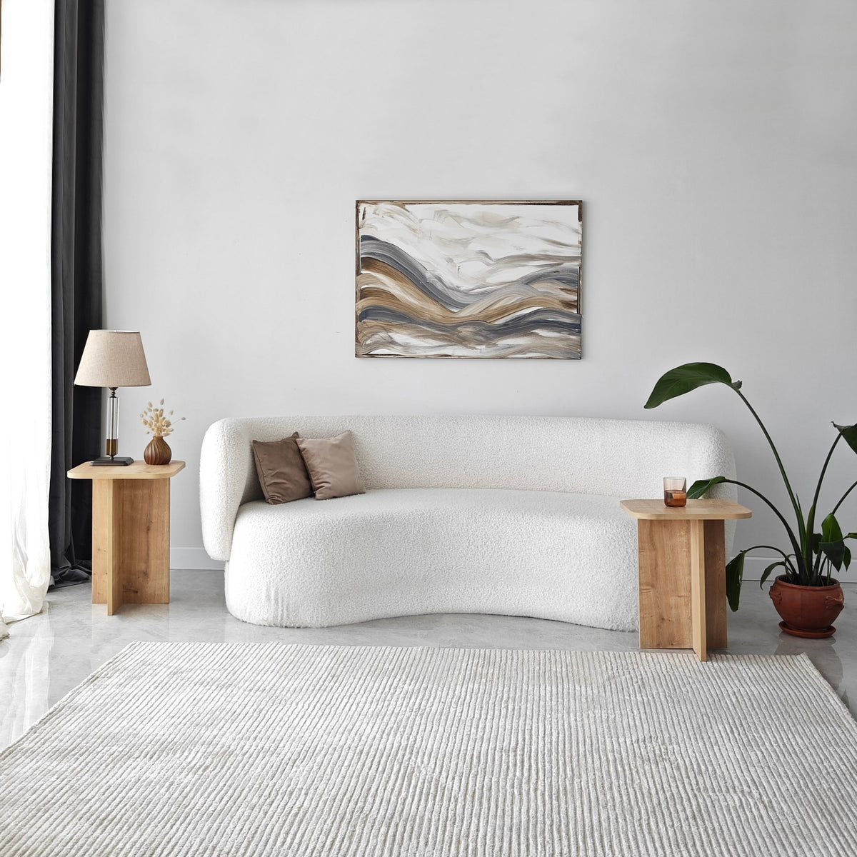 Βοηθητικά Τραπεζάκια Σετ 2τμχ Sklithro Δρυς Sapphire 40x40x55 εκ. Μελαμίνης - Pakobazaar
