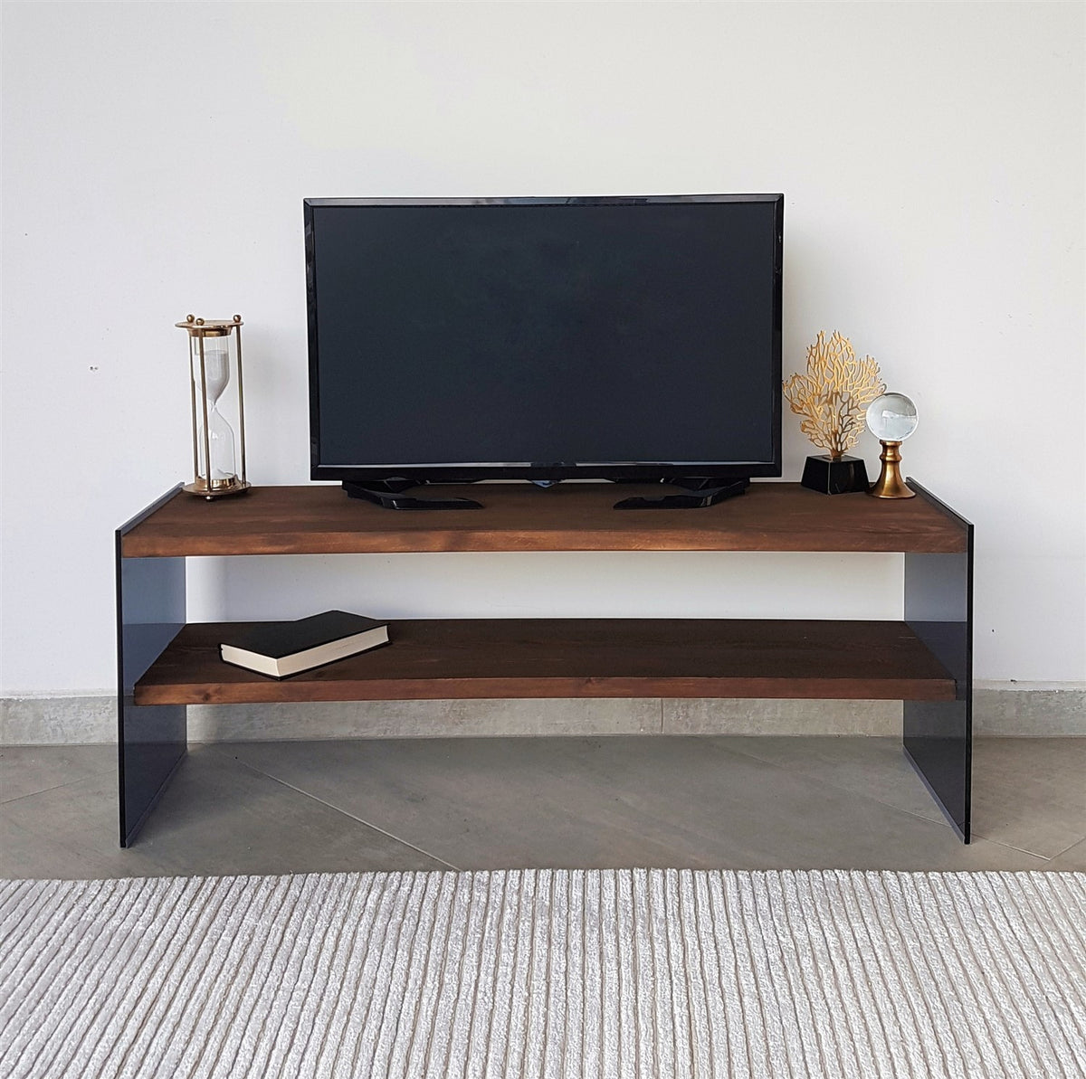 Έπιπλο Τηλεόρασης Selegoudi Καρυδί 120x35x45 εκ. Μασίφ Ξύλου - Pakobazaar