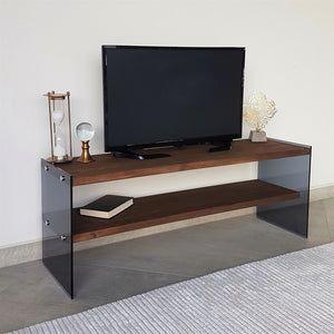 Έπιπλο Τηλεόρασης Selegoudi Καρυδί 120x35x45 εκ. Μασίφ Ξύλου - Pakobazaar