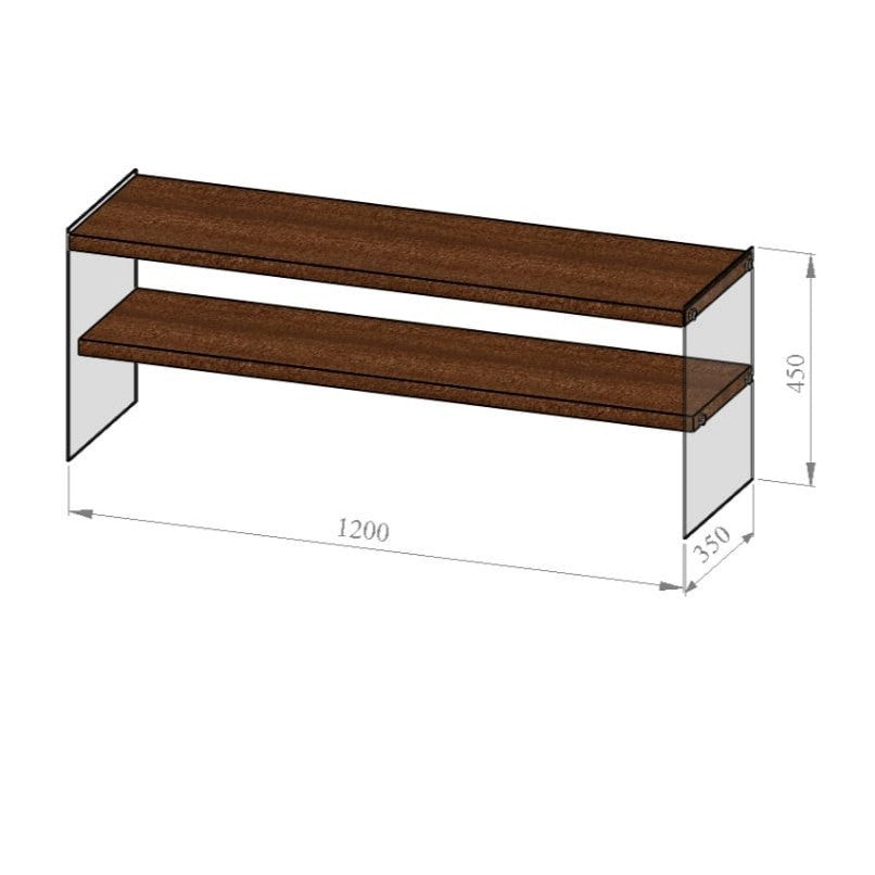 Έπιπλο Τηλεόρασης Selegoudi Καρυδί 120x35x45 εκ. Μασίφ Ξύλου - Pakobazaar