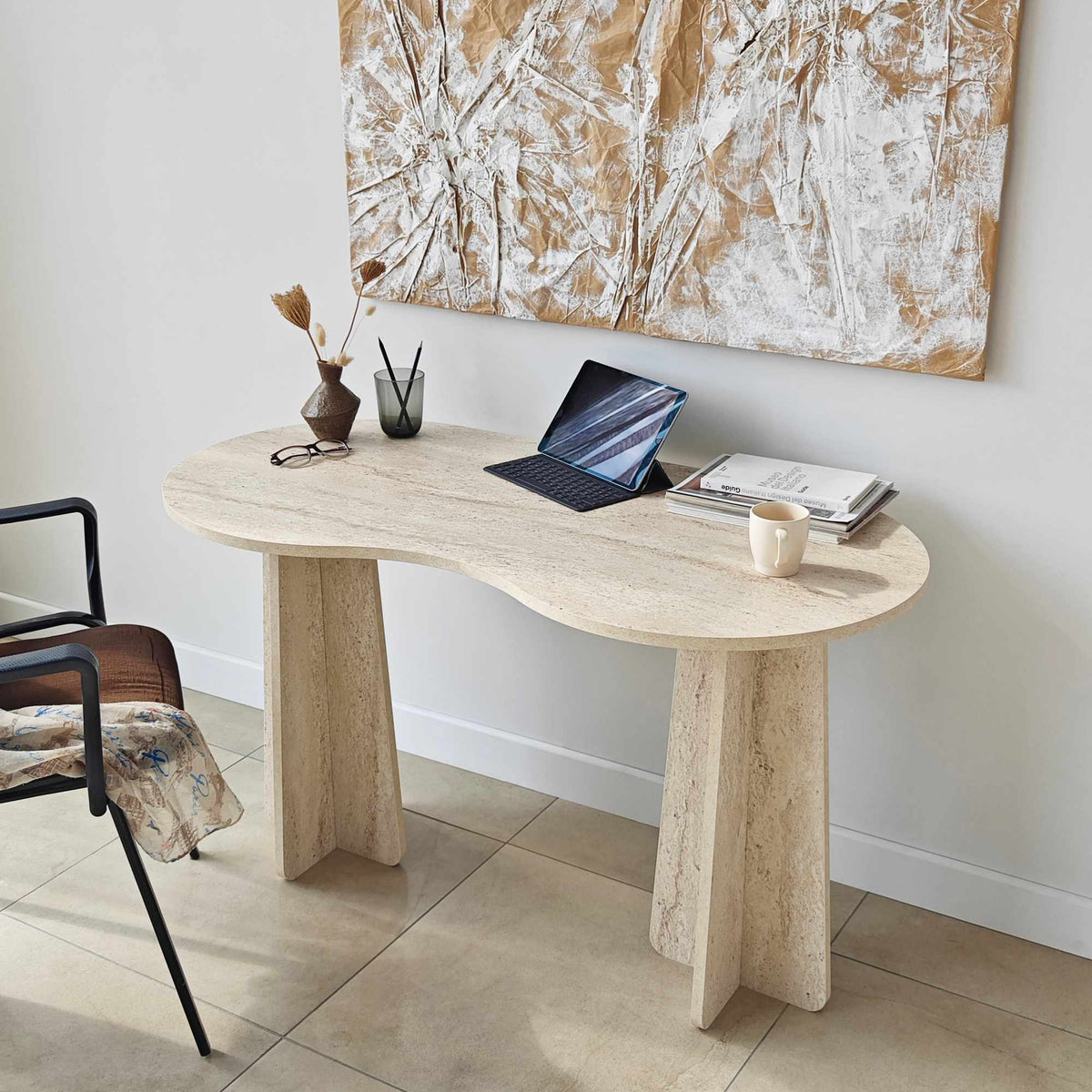 Γραφείο Vikos Travertine 120x60x75 εκ. Μελαμίνης