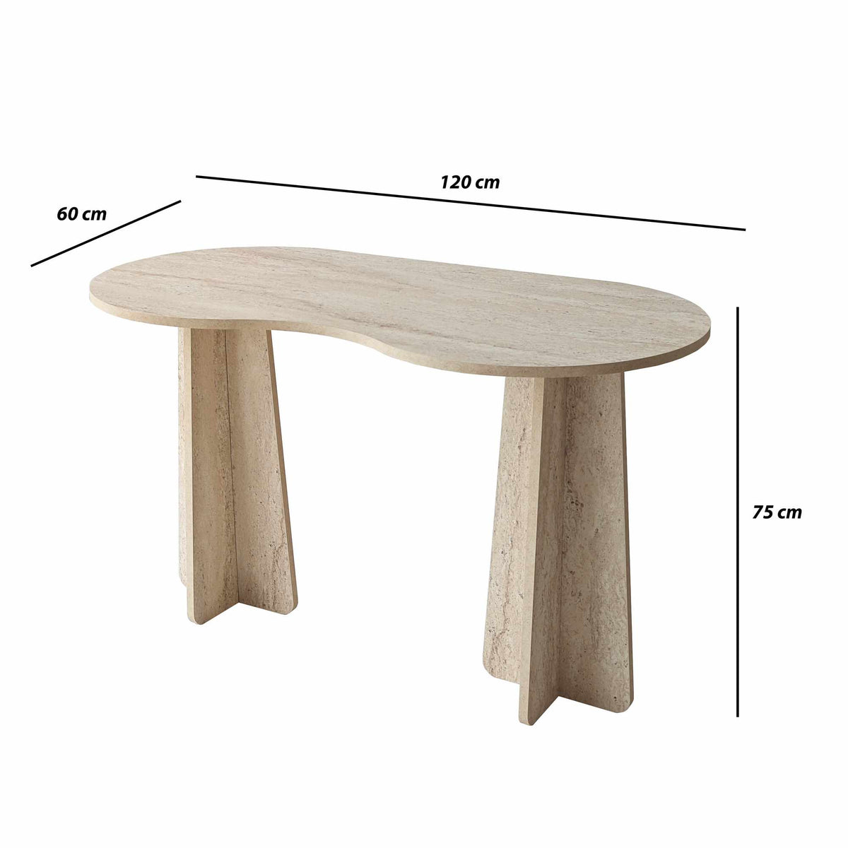 Γραφείο Vikos Travertine 120x60x75 εκ. Μελαμίνης