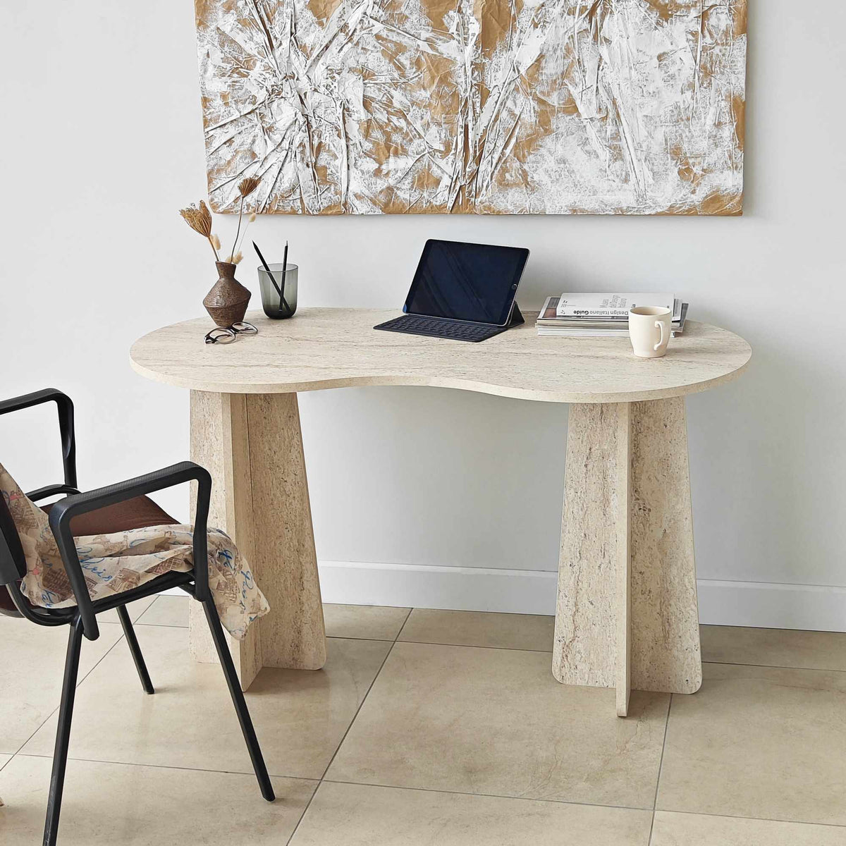 Γραφείο Vikos Travertine 120x60x75 εκ. Μελαμίνης