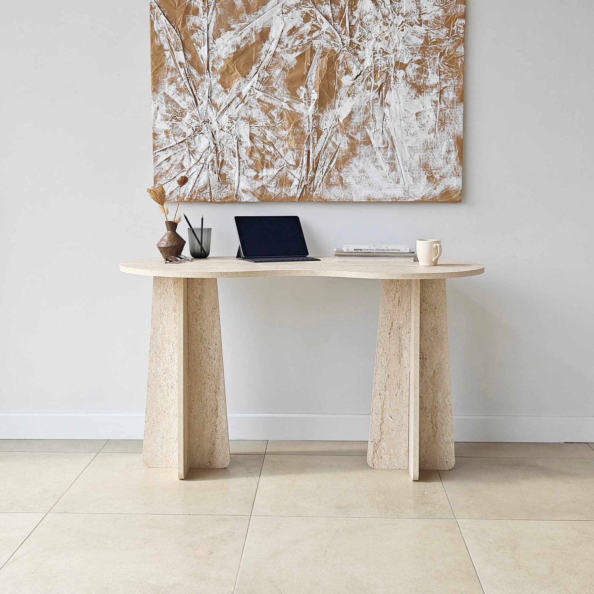 Γραφείο Vikos Travertine 120x60x75 εκ. Μελαμίνης