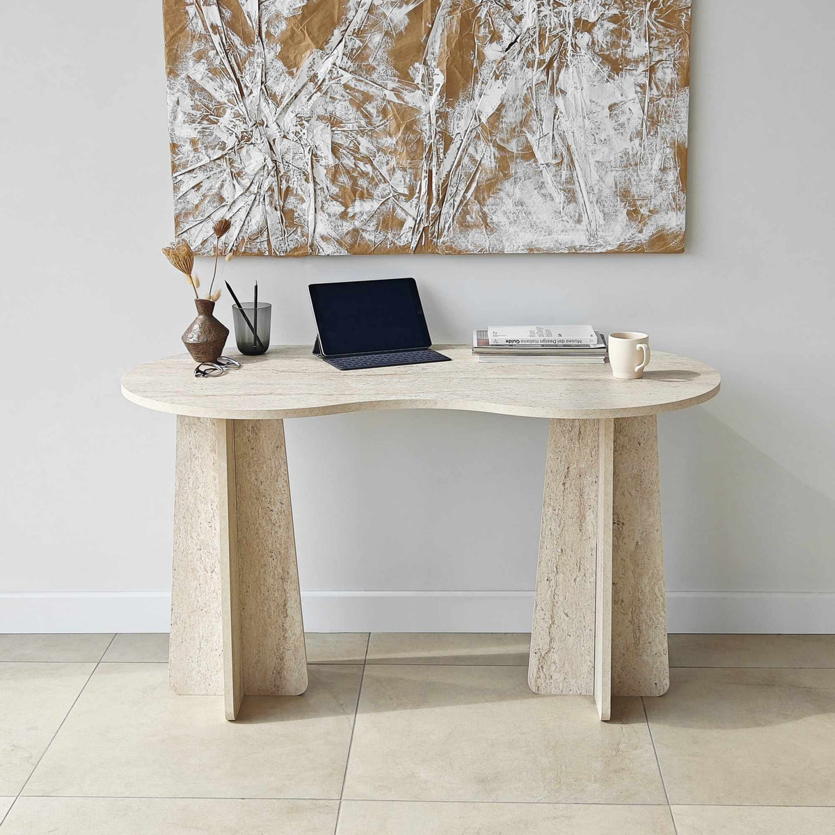 Γραφείο Vikos Travertine 120x60x75 εκ. Μελαμίνης