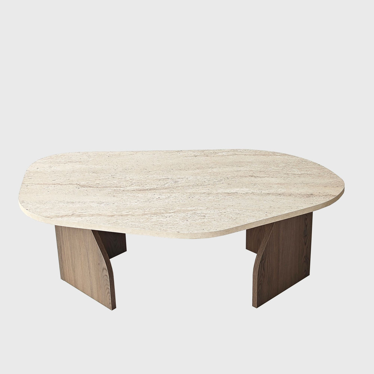 Τραπεζάκι Σαλονιού Vagia Travertine - Καρυδί 100x60x35 εκ. Μελαμίνης