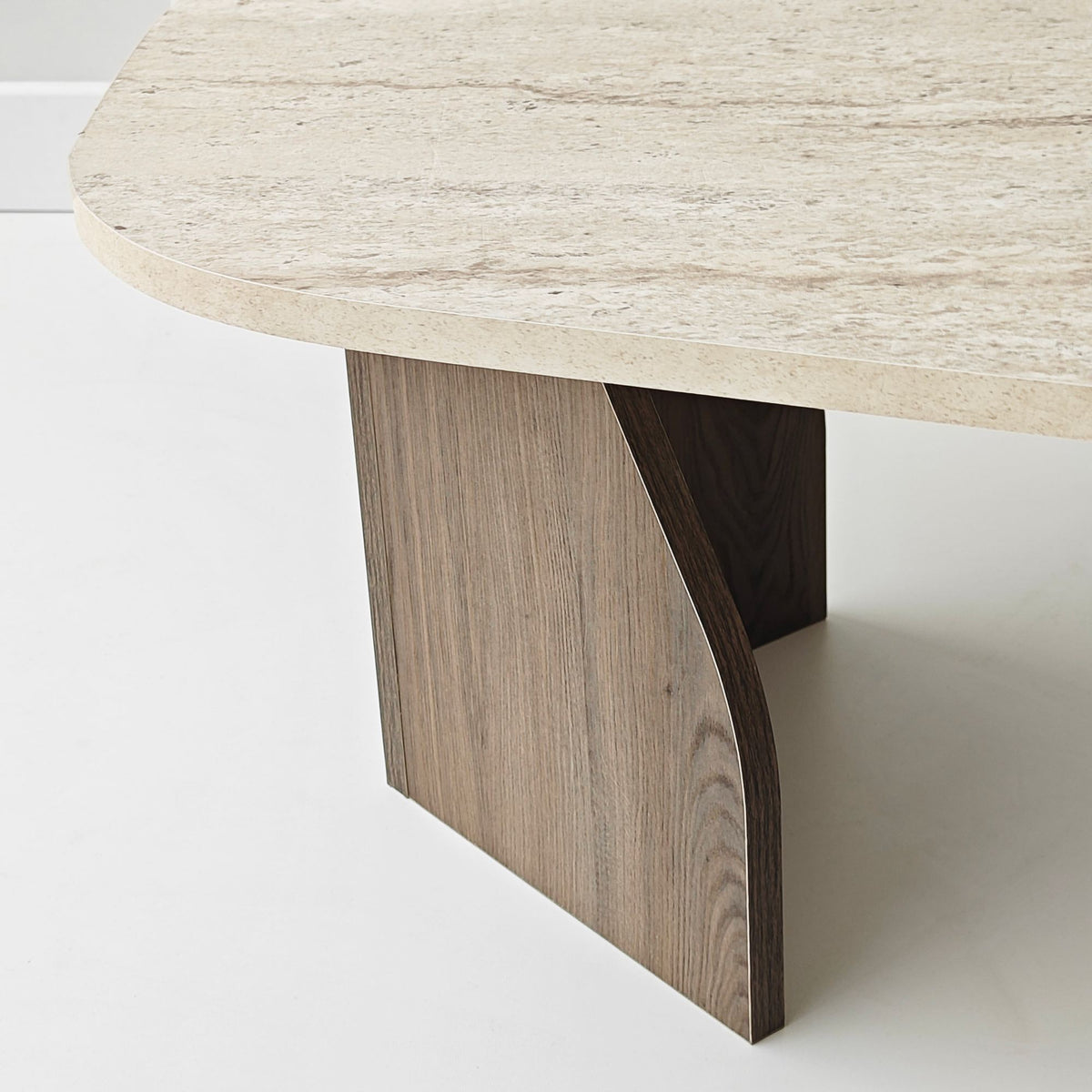 Τραπεζάκι Σαλονιού Vagia Travertine - Καρυδί 100x60x35 εκ. Μελαμίνης