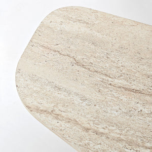 Τραπεζάκι Σαλονιού Vagia Travertine - Καρυδί 100x60x35 εκ. Μελαμίνης