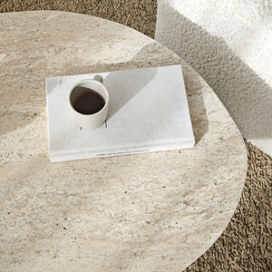 Τραπεζάκι Σαλονιού Vagia Travertine - Καρυδί 100x60x35 εκ. Μελαμίνης