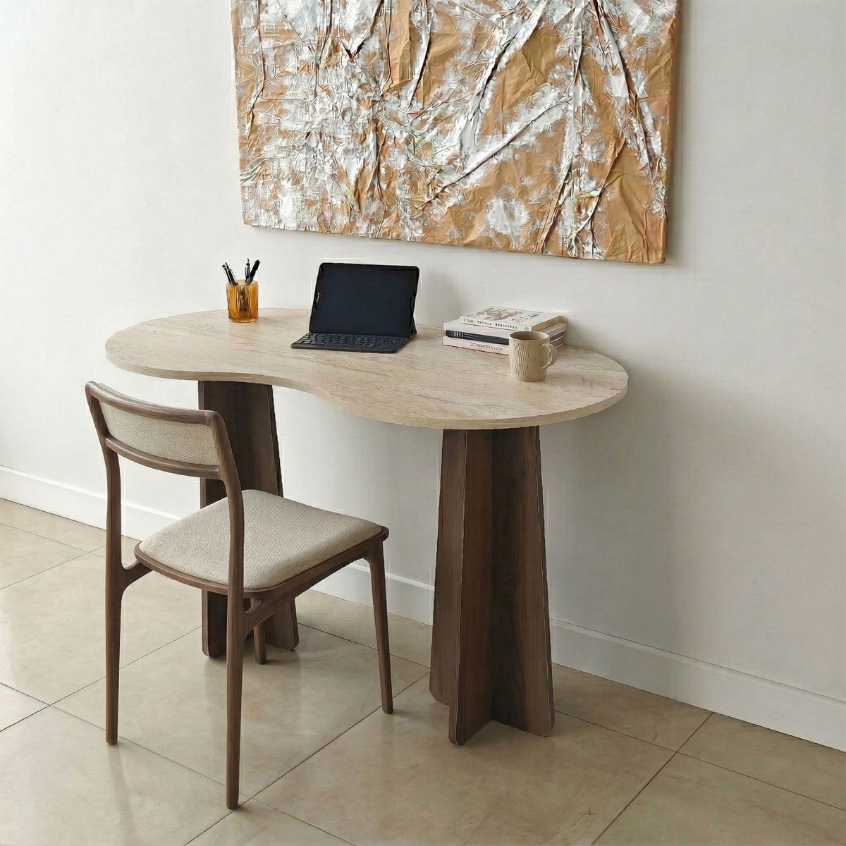Γραφείο Vikos Travertine - Καρυδί 120x60x75 εκ. Μελαμίνης
