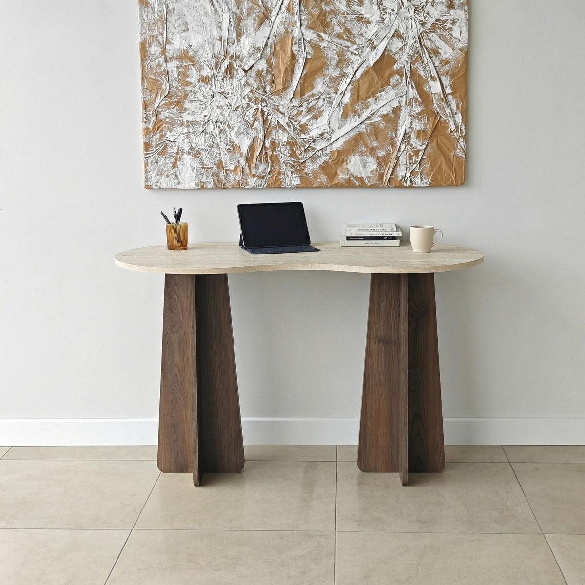 Γραφείο Vikos Travertine - Καρυδί 120x60x75 εκ. Μελαμίνης