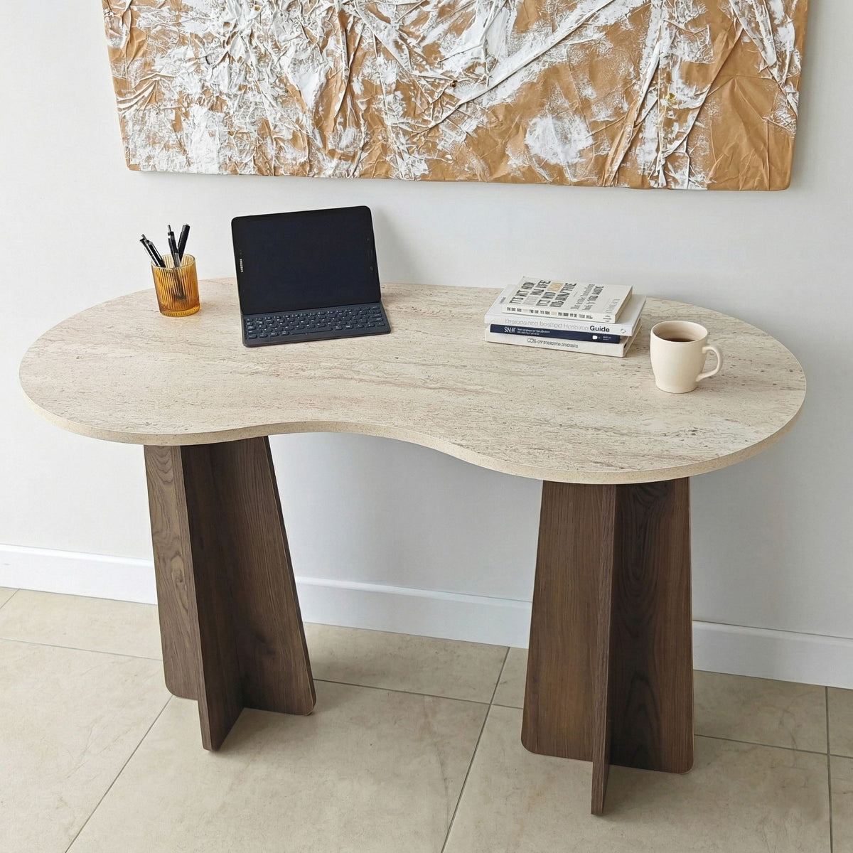 Γραφείο Vikos Travertine - Καρυδί 120x60x75 εκ. Μελαμίνης