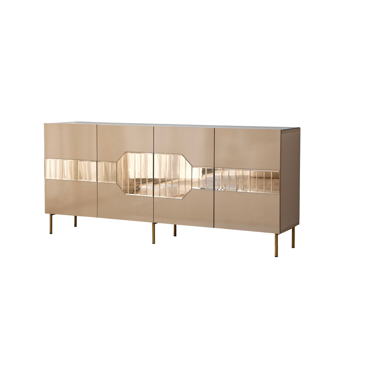 Κονσόλα Plastira Μπρονζέ - Χρυσό 180x40x80 εκ. MDF - Pakobazaar