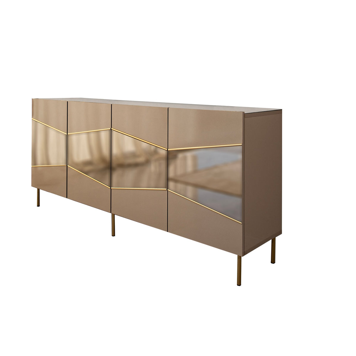 Κονσόλα Elia Μπρονζέ - Χρυσό 180x40x80 εκ. MDF