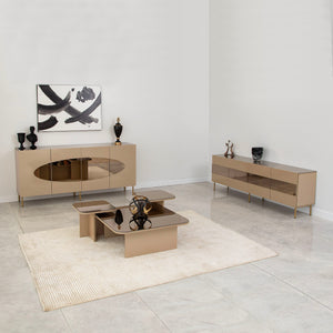 Κονσόλα Polykastro Μπρονζέ - Χρυσό 180x40x80 εκ. MDF