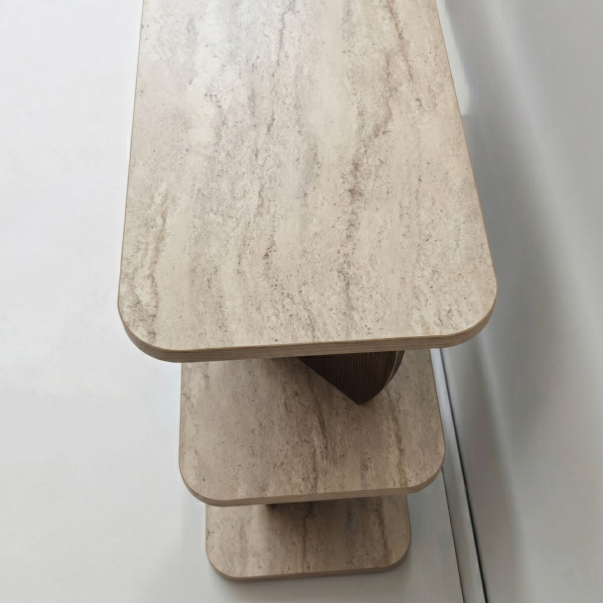 Βοηθητικό Τραπεζάκι Pigadakia Travertine - Καρυδί 90x30x70 εκ. Μελαμίνης