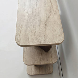 Βοηθητικό Τραπεζάκι Pigadakia Travertine - Καρυδί 90x30x70 εκ. Μελαμίνης