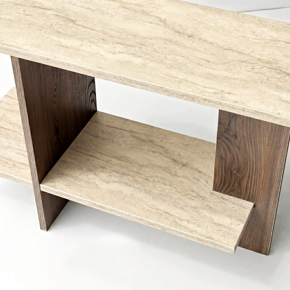 Βοηθητικό Τραπεζάκι Palaiopyrgos Travertine - Καρυδί 80x30x55 εκ. Μελαμίνης