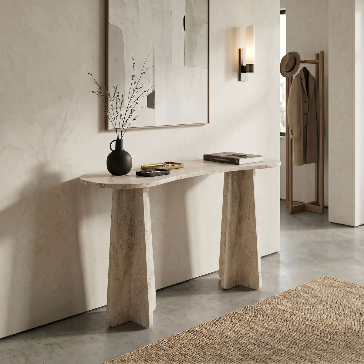 Συρταριέρα Myrtos Travertine 120x35x75 εκ. Μελαμίνης