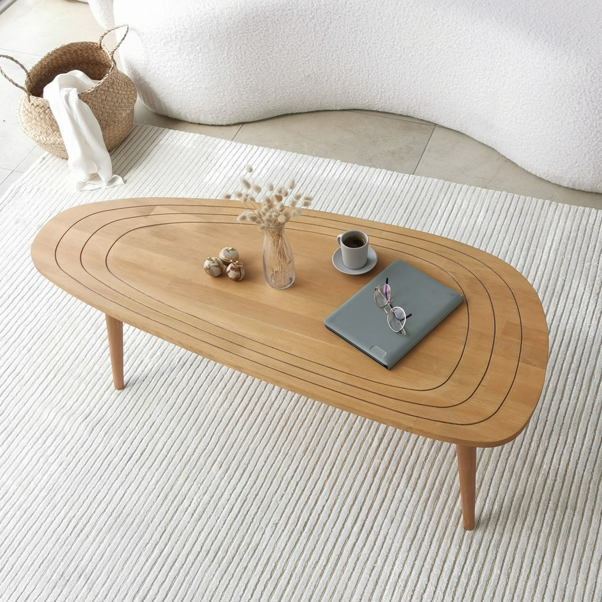 Τραπεζάκι Σαλονιού Firopotamos Ξύλινο Teak 115x50x38 εκ. Μασίφ Ξύλου